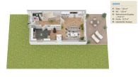 Ruhige Doppelhaushälfte mit Pool *** TOP LAGE Nähe Airbus und Campus - Grundriss EG 3D